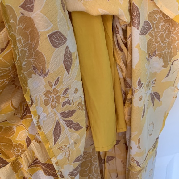 Abercrombie & Fitch Yellow Floral Maxi Dress - Picture 6 of 6